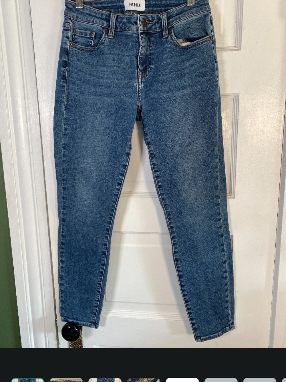 pistola Skinny Jeans in Medium Wash Blue